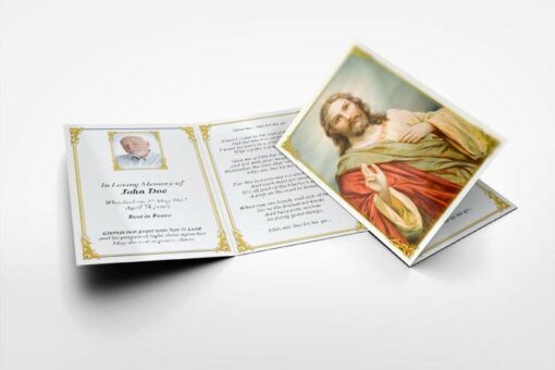 Memorial card Jesus Blessing