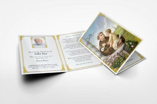 Memorial Card Saint Anthony