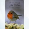 Personalised robin wallet memorial card debit card size