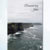 Personalised Cliffs of Moher memorial card with scenic Atlantic coast view